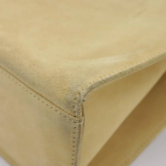 Salvatore Ferragamo Hand Bag Suede 2way Beige Silver Auth 102527 - Picture 5 of 16